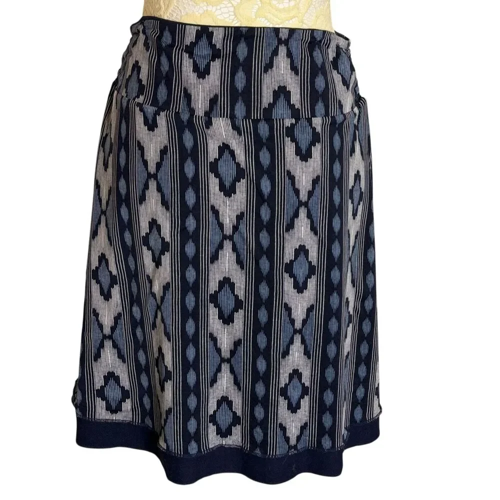 Colorado TC Clothing Tranquility Reversible Skirt A Line Ikat Print Navy S? bv